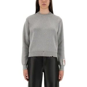 Golden Goose Ribbed Cotton Jersey Sweater With Logo Patch - NWT